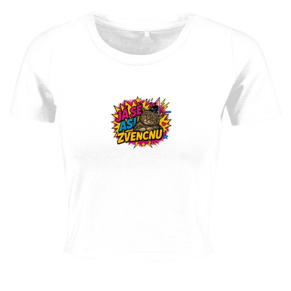 Dámský crop top – Já se asi zvencnu (velký motiv)