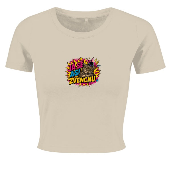 Dámský crop top – Já se asi zvencnu (velký motiv)